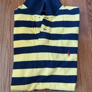 Polo by Ralph Lauren Navy and Yellow Striped Shirt